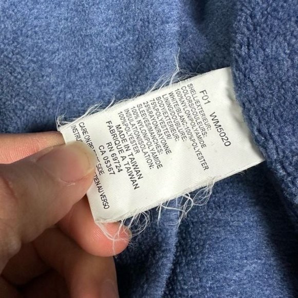 Columbia Men's Fleece Lined Coat M Navy Zipper - Picture 3 of 12